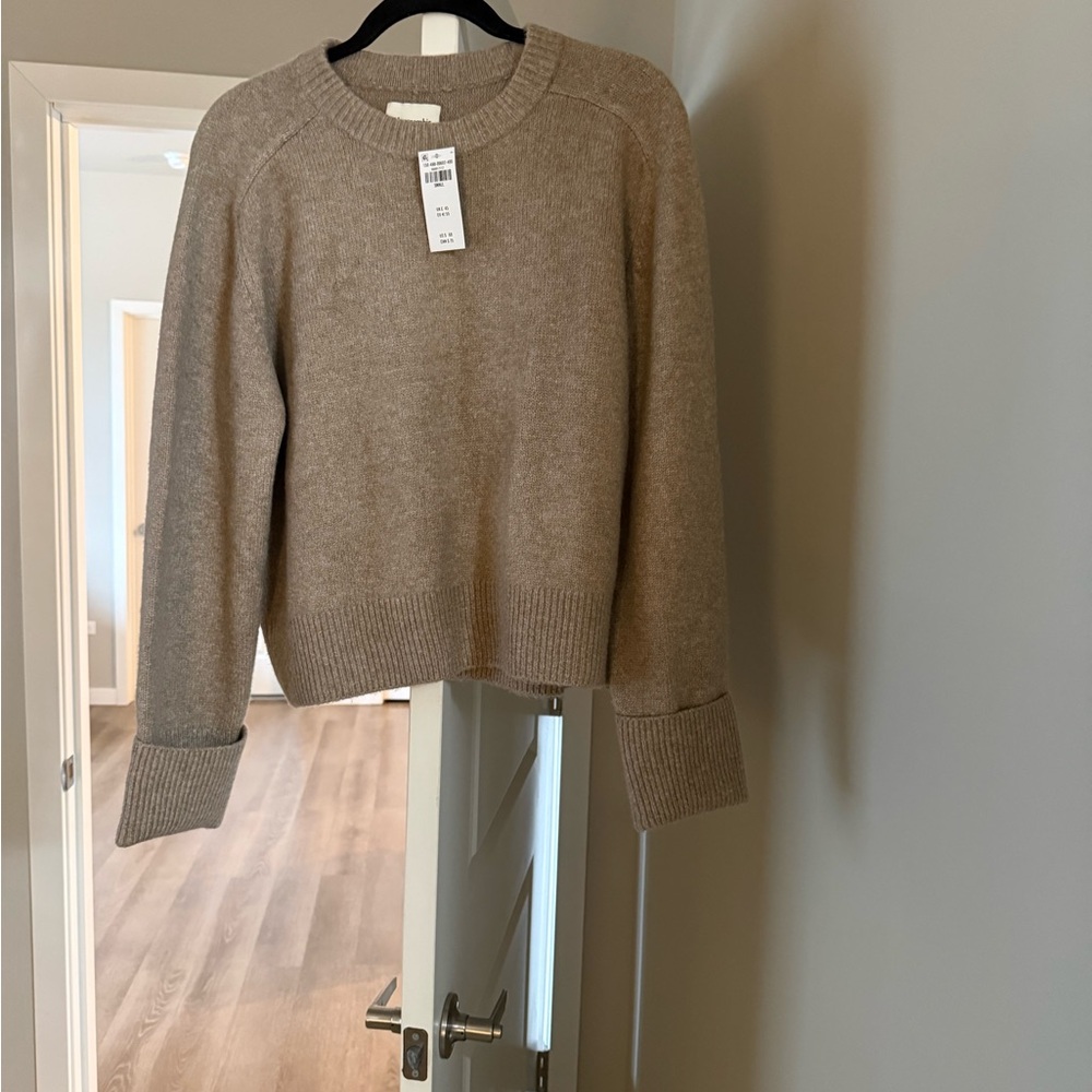 A&F Madeline Light Brown Crew Sweater - Picture 3 of 3